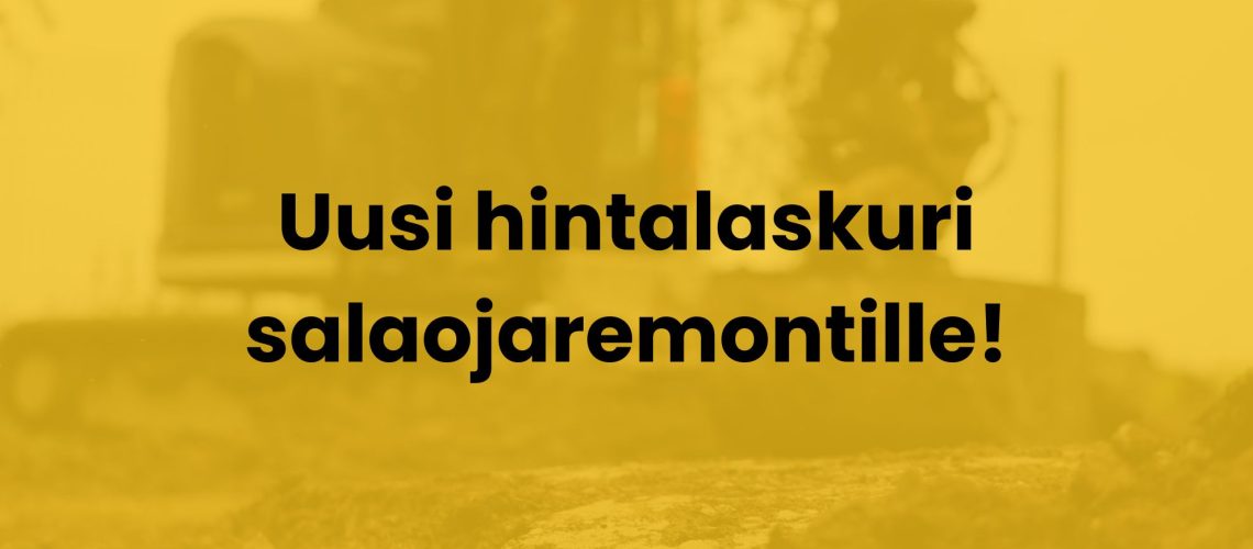 Salaojaremontin hinta