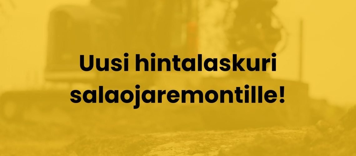 Salaojaremontin hinta