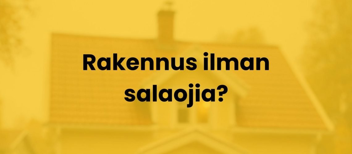 rakennus ilman salaojia