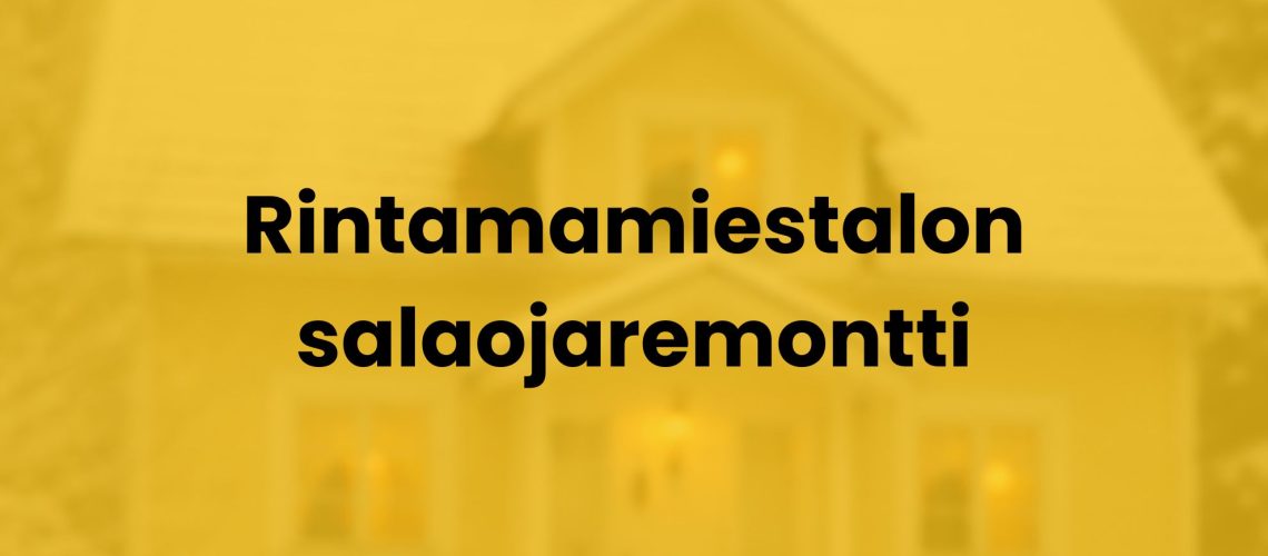 rintamamiestalon salaojaremontti