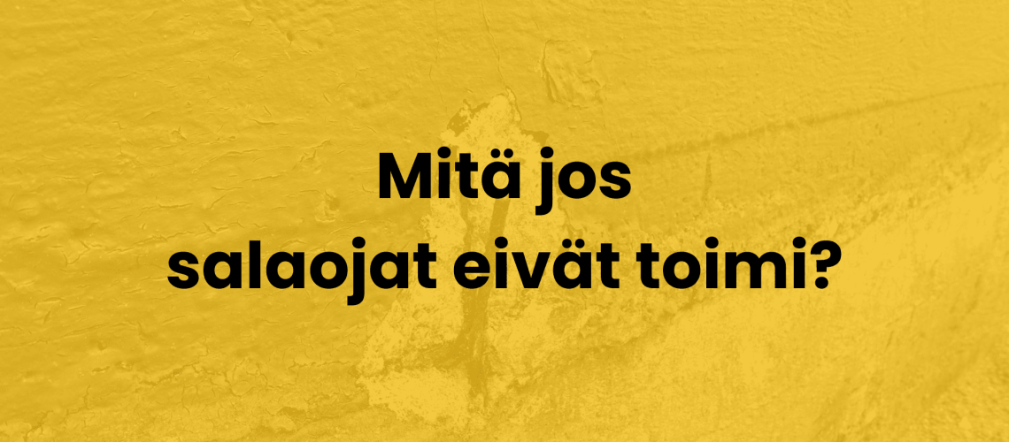 salaojat eivät toimi